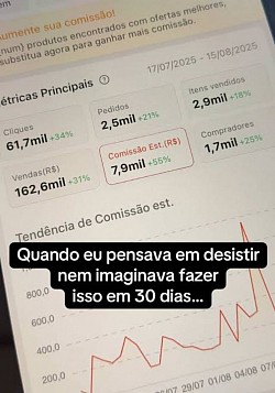 Foco que o resultado vem